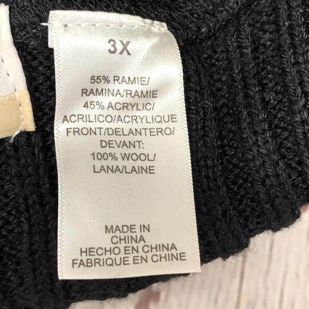 Alfred Dunner Women Sleeveless Vest Sweater Pockets Size 3X Black M185 -27 - Picture 6 of 12
